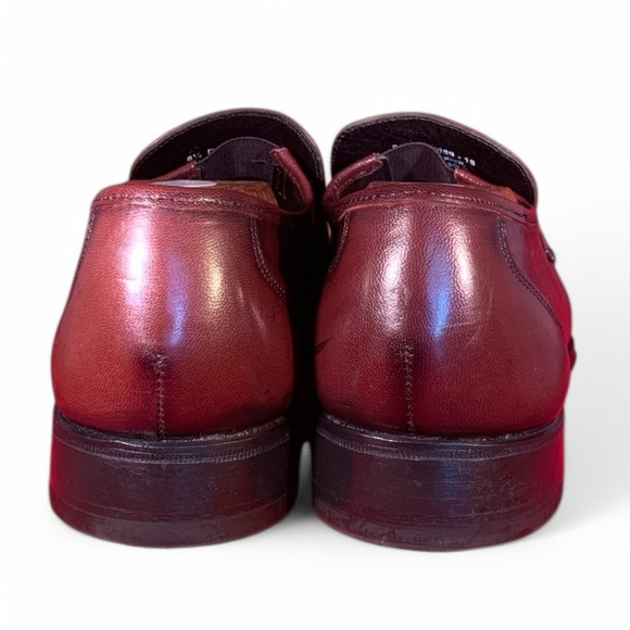 Florsheim Como Moc Toe Strap Loafers size 8.5 D 17089-18 in Black Cherry - Picture 4 of 9